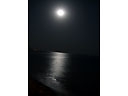 Луна над морем горизонт, море, луна