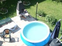 Бассейн бассейн, шезлонг, печь, вода, площадка, фонарь