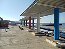 Пляж море, навес, лежак
