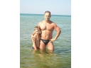 Отцы и дети ребенок, море, пляж