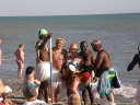 Аборигены отдыхающие, море, пляж